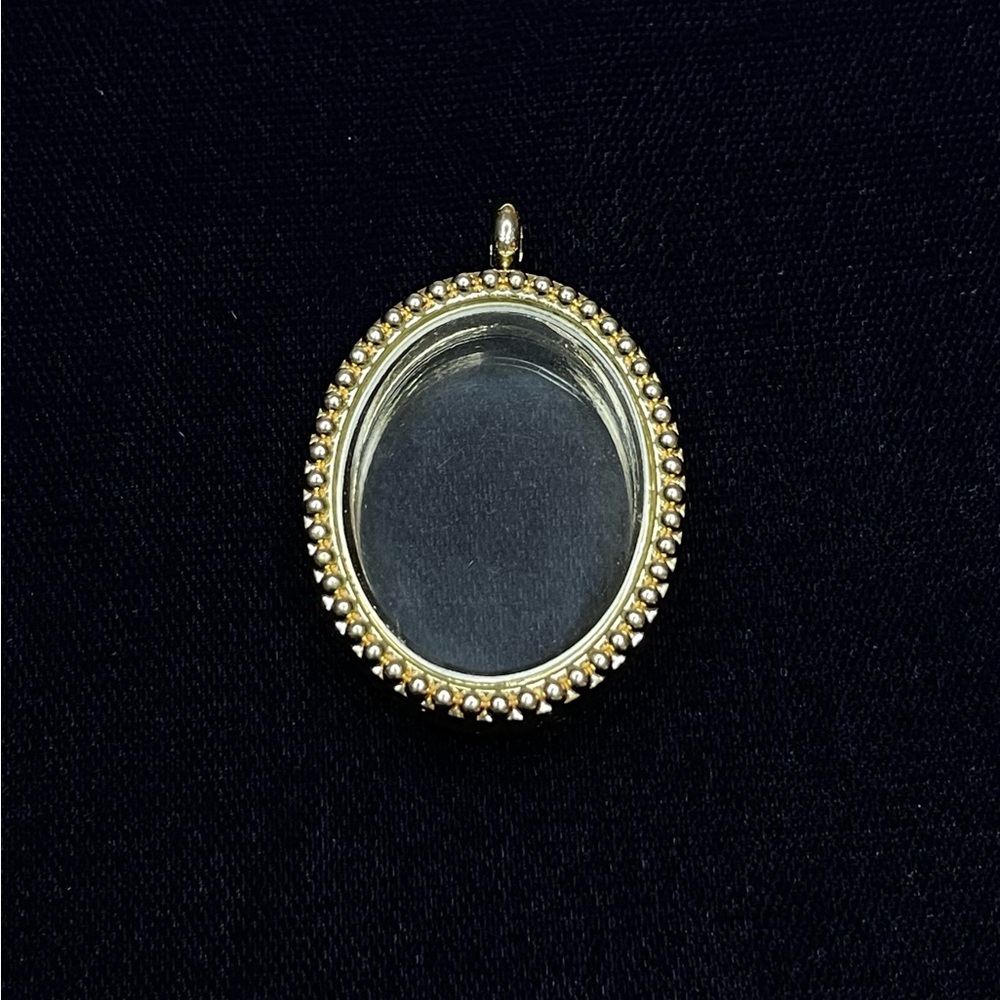 Silver & Gold-Tone Oval Gem Lockets - Picture 4 of 6